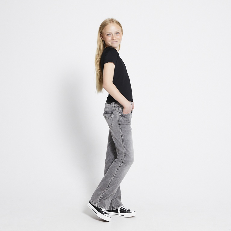 Stitch back pocket bootcut jeans "90`s Boot star stitch" Grey